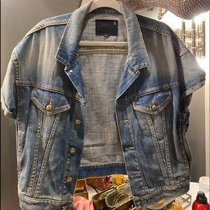 Short sleeve jean jacket